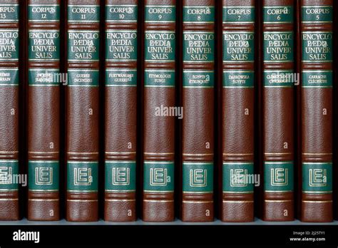 Encyclopedia Universalis General Knowledge Books Library Stock Photo