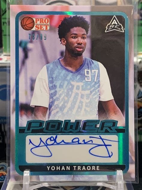 Leaf Pro Set Power Autographs Teal Yohan Traore Rookie Auto