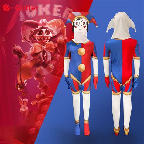 O Incrível Circo Digital Para Menina Cosplay Traje De Fantasia Pomni