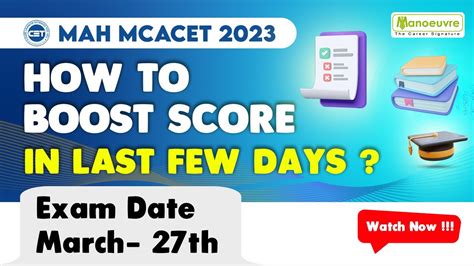 MAH MCA CET 2023 How To Boost Your Score Last Minute Preparation