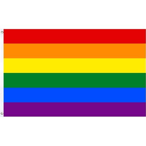 Rainbow Pride Flag 6 Stripes 3x5ft Staont Flag Vivid Color And Uv