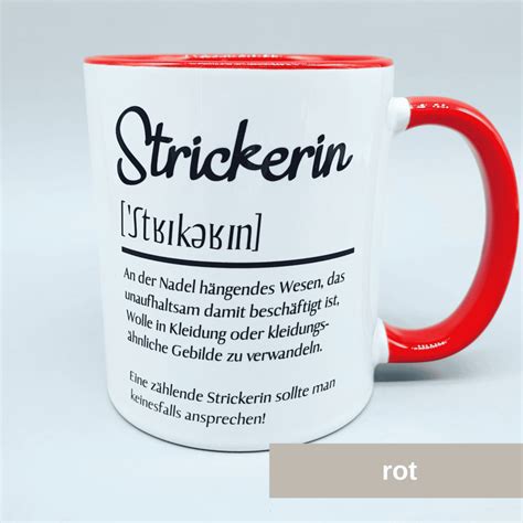 Tasse Strickerin Geschenk Stricken Kurvenzeichner