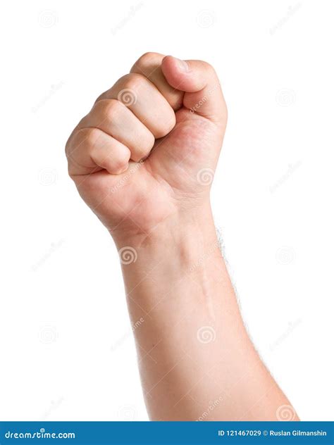 Male Clenched Fist Isolated On A White Background Stock Image Image