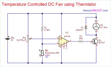 Temperature Controlled Fan Regulator Circuit Diagram