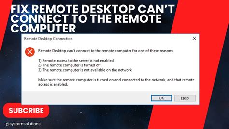 Fix Remote Desktop Can T Connect To The Remote Computer For One Of