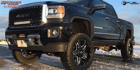 Gmc Sierra 1500 Fuel Full Blown D254 Wheels Gloss Black And Milled