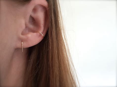 Ear Cuff Minimalist Gold Filled Ohrklammer Ohrmanschette Klammer