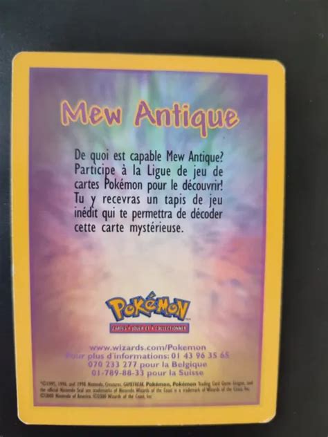 Carte Pok Mon Ma Trisez Le Jeu Mew Antique Wizards Fr Nm Eur