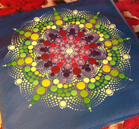 Original Dotart Sugar Mandala Painting On Canvas Painting Office And