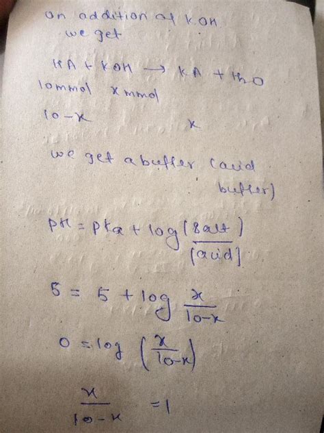 To A 50 ML Of 0 05M Formic Acid How Much Volume Of 0 10M Sodium Formate