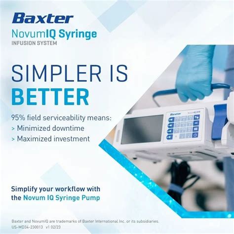 Baxter Novum Iq Syringe Infusion Pump For Bulk Fluid Injection Ml