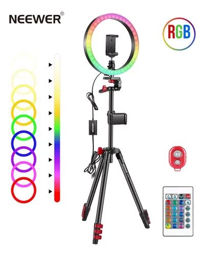 Neewer Kit De Fotograf A Led Aro De Luz Rgb De Pulgadas Env O Gratis