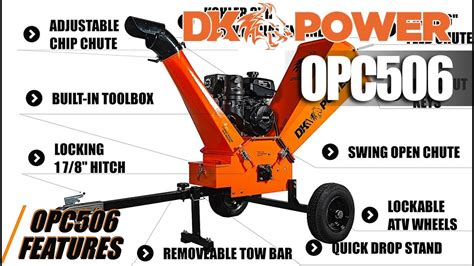 Dk2 Power Opc506 6 Inch 14 Hp Wood Chipper Features Youtube