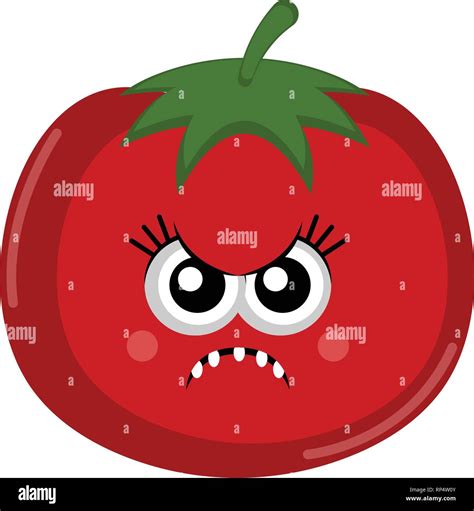 Isolated Angry Tomato Cartoon Stock Vector Image Art Alamy