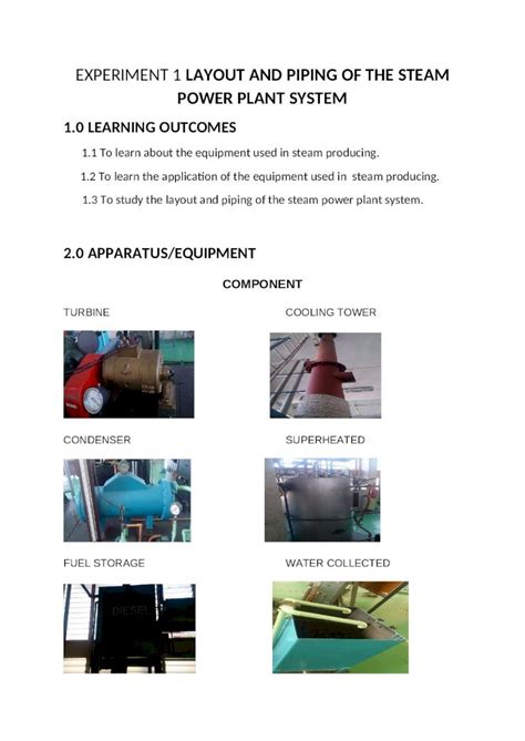 Docx Jj Report Layout And Piping Of The Steam Power Plant System