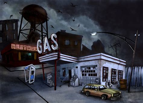 Christy Schollen: scary-ish gas station..