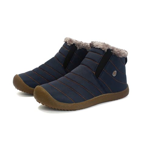 Anself - Outdoor Water-resistant Non-slip Snow Boots Slip-on Winter ...