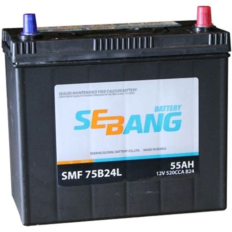 Аккумулятор SEBANG SMF 75B24L, 238x129x225, обратная полярность ...
