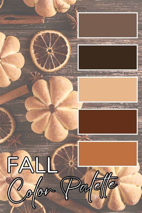 Pumpkin Spice Color Palette With Hex Codes And Paint Colors