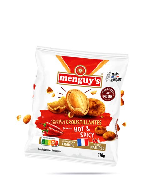 Cacahuètes enrobées Hot Spicy Menguy s