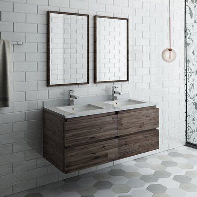 Loon Peak Loon Peak Heith Wall Mount Double Sink Bathroom Vanity