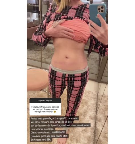 Foto Bárbara Evans exibiu a barriga chapada quatro meses após dar à