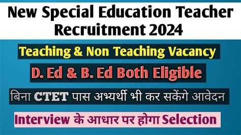 New Special Education Teacher Recruitment Prt Tgt Pgt Other