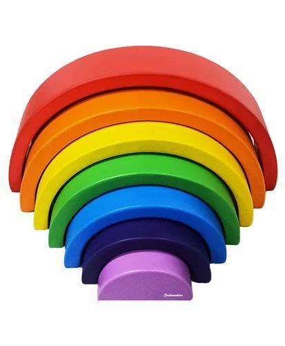 Rainbow Stacker Wooden Waldorf Stacking Toy Wooden Nesting Building