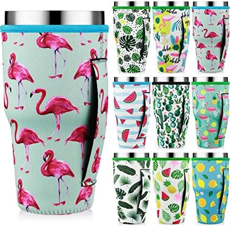 Amazon Pieces Reusable Iced Coffee Sleeves Cold Drinks Reusable