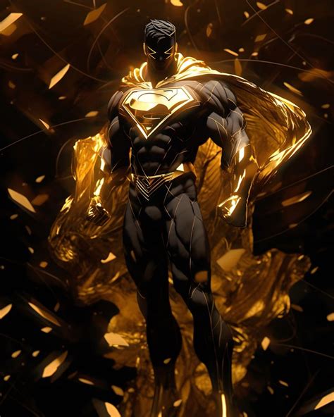 Black Gold Superman In Comic Helden Helden Comic