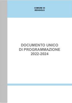 DOCUMENTO UNICO DI PROGRAMMAZIONE 2022 2024 COMUNE DI REGGIOLO