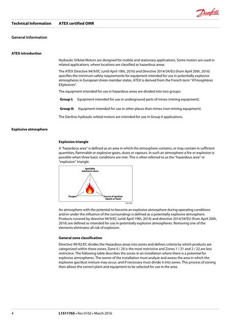 PDF OMR Orbital Motor ATEX Certified Danfossfiles Danfoss