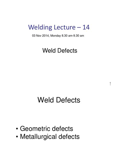 Weldinglectures14 16 Weld Defects Pdf Welding Construction