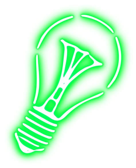 Glowing Neon Lightbulb 22516204 Png