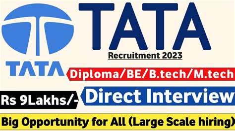 Tata Group Recruitment Post Tata Vacancy Tata Jobs