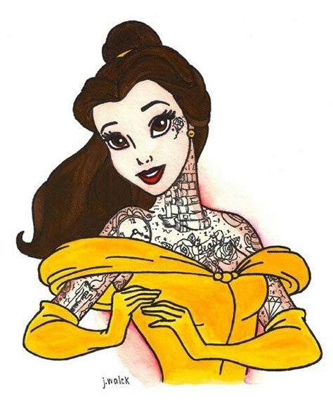 A Drawing Of Snow White Holding A Yellow Scarf