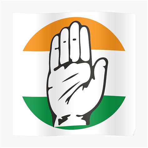 Congress Party Of India Hand Symbol Poster By Alltheprints Redbubble