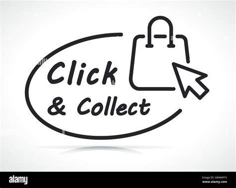 Illustration Of Click And Collect Icon Isolated Stock Vector Image