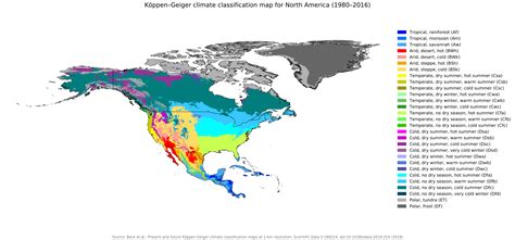 Koppen-Geiger Climate Classification Map - North America : r/MapPorn