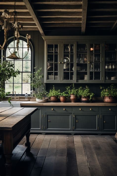 40 Aesthetic Moody Farmhouse Kitchen Ideas