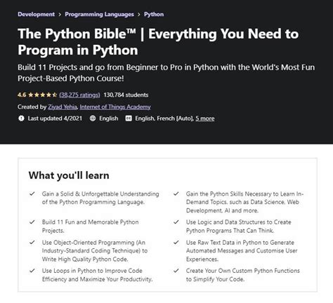 10 Best Python Courses On Udemy 2024 EduReviewer