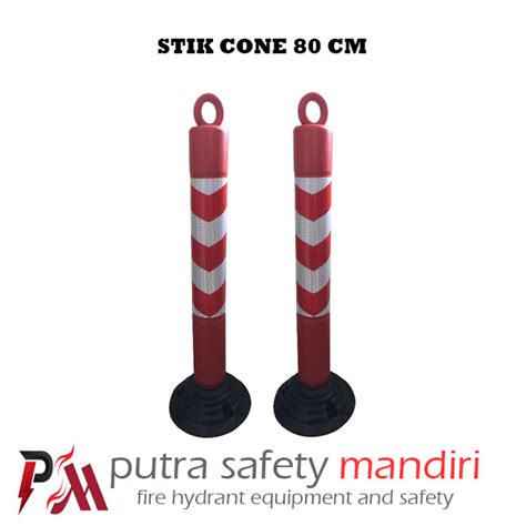 Stick Cone Plastik Base Rubber Hitam Cm Stik Pengatur Lalu Lintas