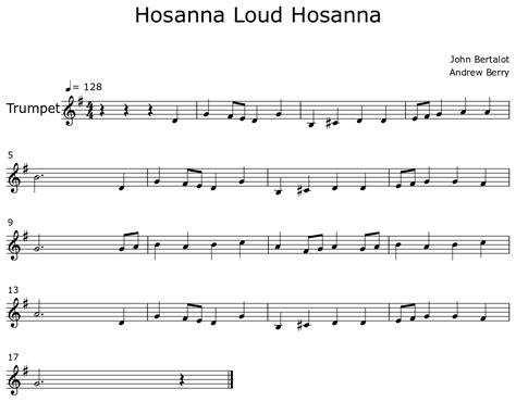 Hosanna Loud Hosanna Sheet Music For Trumpet