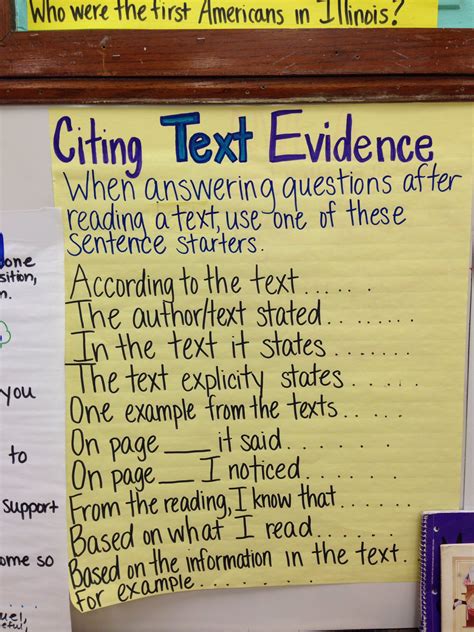 Citing Evidence Third Grade