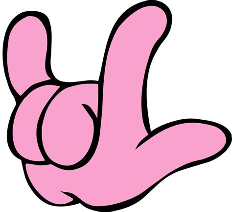 Pink Ily Hand Sign Language Art Asl Sign Language Sign Language