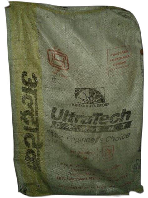 White Polypropylene Used Empty PP Cement Bag Storage Capacity 50 Kg