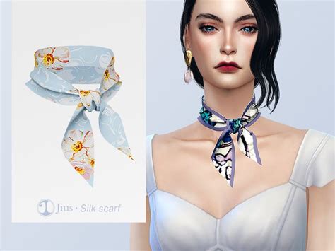 Silk Scarf Sims Sims 4 Sims 4 Mods Clothes