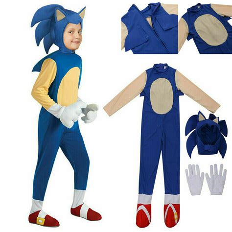 Kinder Jungen Sonic The Hedgehog Overall Cosplay Kost M Kost Mparty