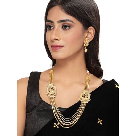 Buy Sukkhi Gold Plated Rani Haar Long Kundan Studded Multistring