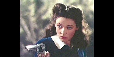 Gene Tierney As Belle Starr Showing Sam She Can Shoot In Belle Starr